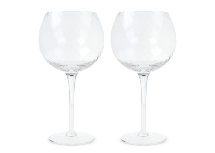 Byon Opacity set van 2 wijnglazen met stijlvol glaspatroon 470ml