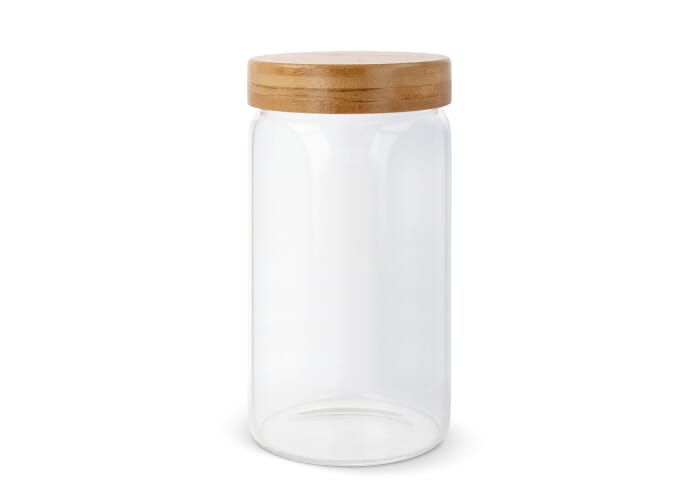 Canister glas &amp; bamboe 1200ml