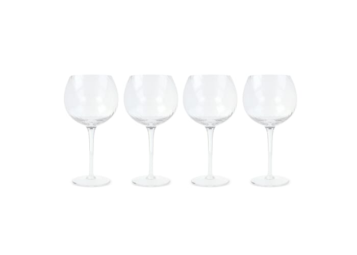 Byon Opacity set van 4 wijnglazen met stijlvol glaspatroon 470ml