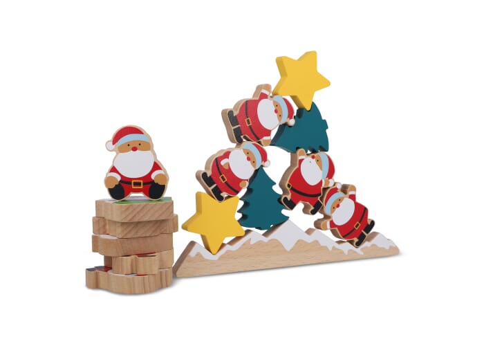 InSideOut Houten Kerstman-balanceerspel