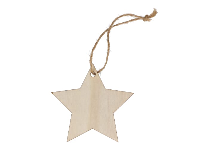 Houten kerstornament ster