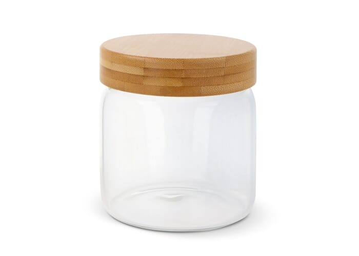 Canister glas &amp; bamboe 600ml