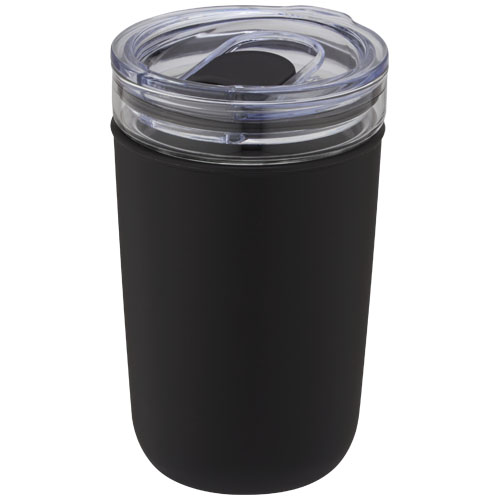 Bello 420 ml glazen beker met buitenwand van gerecycled plastic