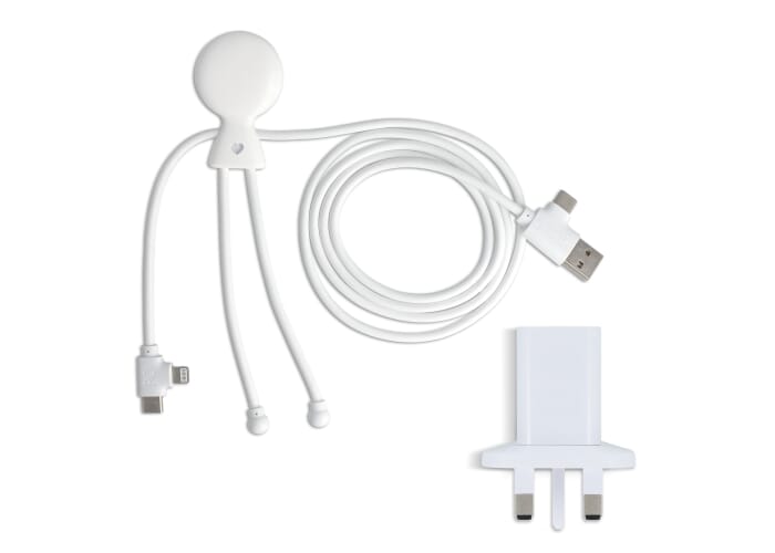 2090 - Xoopar Mr. Bio Long 60W Oplaadkabel + UK Plug Adapter