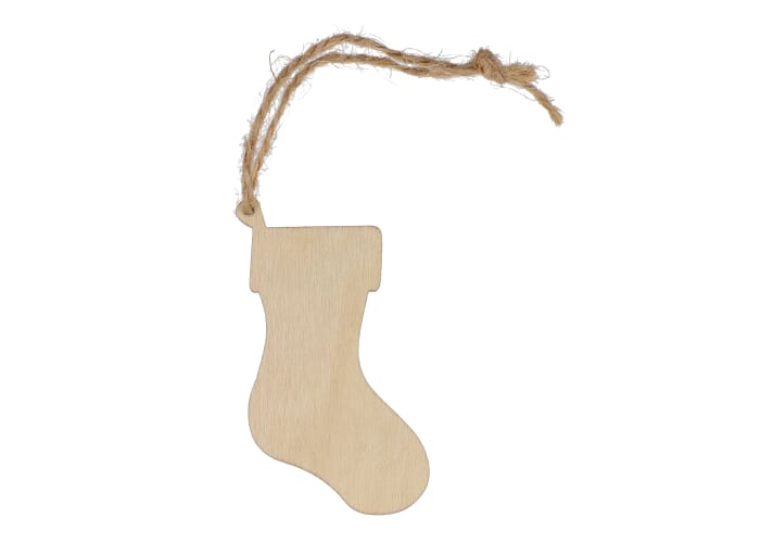 Houten kerstornament kerstsok