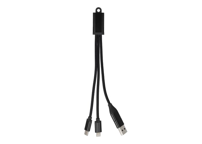 2-in-1 Oplaadkabel USB-A/C naar USB-C &amp; Lightning Aluminium