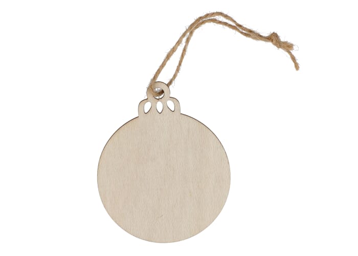 Houten kerstornament kerstbal