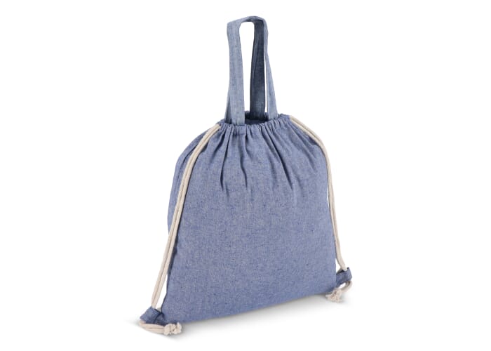 Drawstring rugzak gerecycled katoen 140g/m² 38x42cm