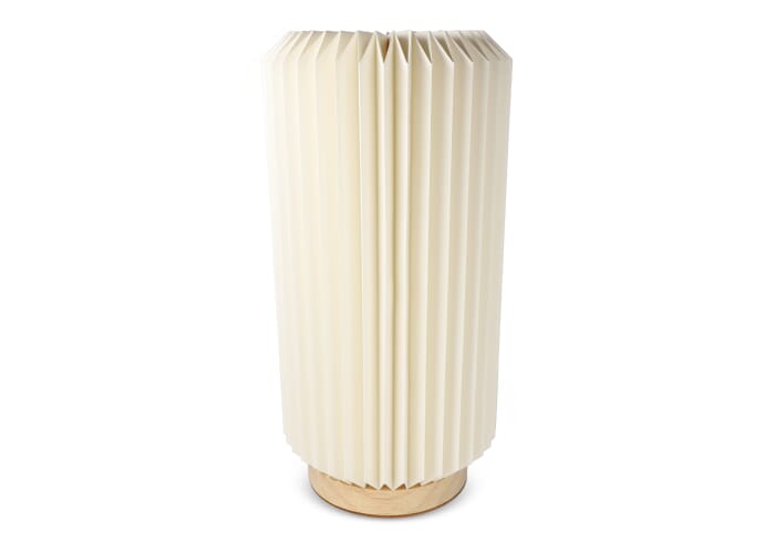 Coollux vouwbare papieren  LED lamp Aurora Tall op houten voet, 32cm